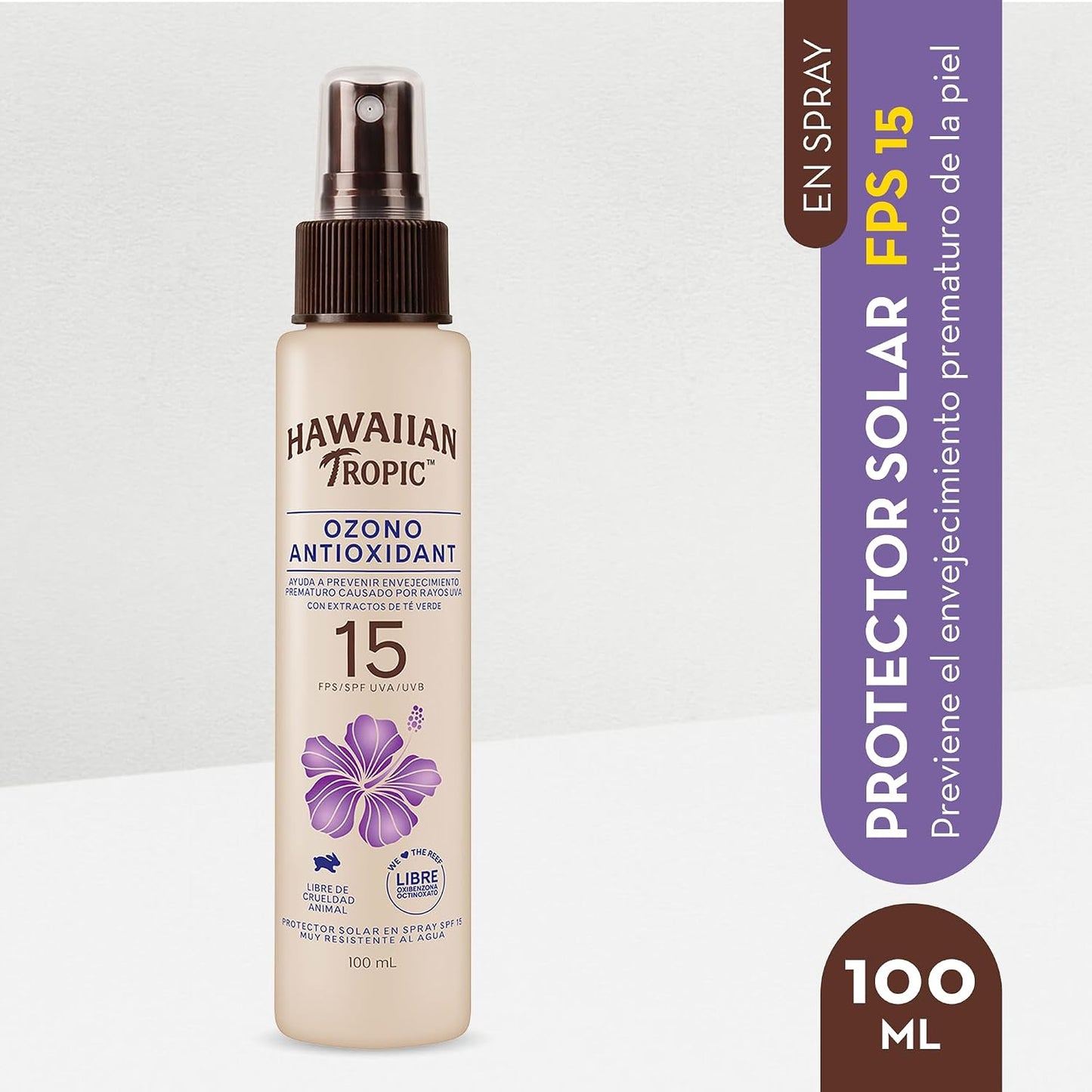 Hawaiian Tropic Ozono Antioxidant FPS 15 Protector Solar en Spray 100 mL