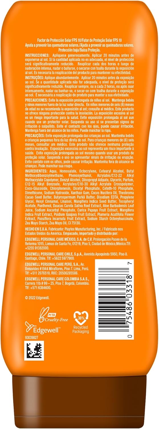 Hawaiian Tropic Carrot FPS 10 Loción Bronceadora con Filtro Solar 240 mL