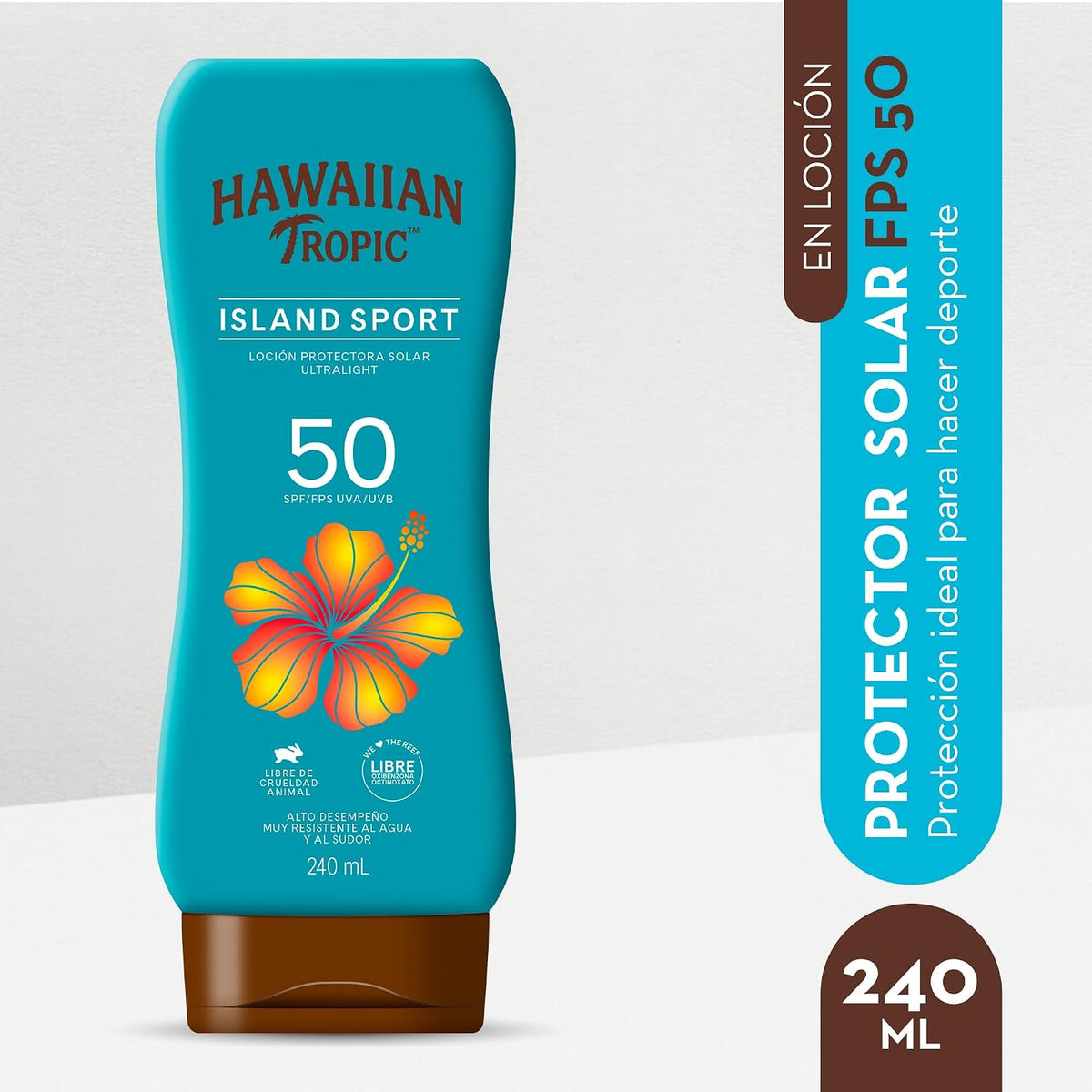 Hawaiian Tropic Island Sport FPS 50 Loción Protectora Solar Ultralight 240 mL