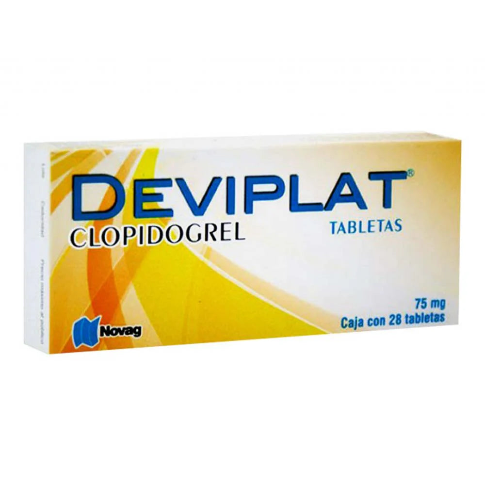 Deviplat, Clopidogrel 75 mg 28 Tabletas