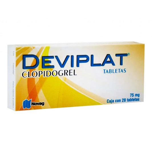 Deviplat, Clopidogrel 75 mg 28 Tabletas