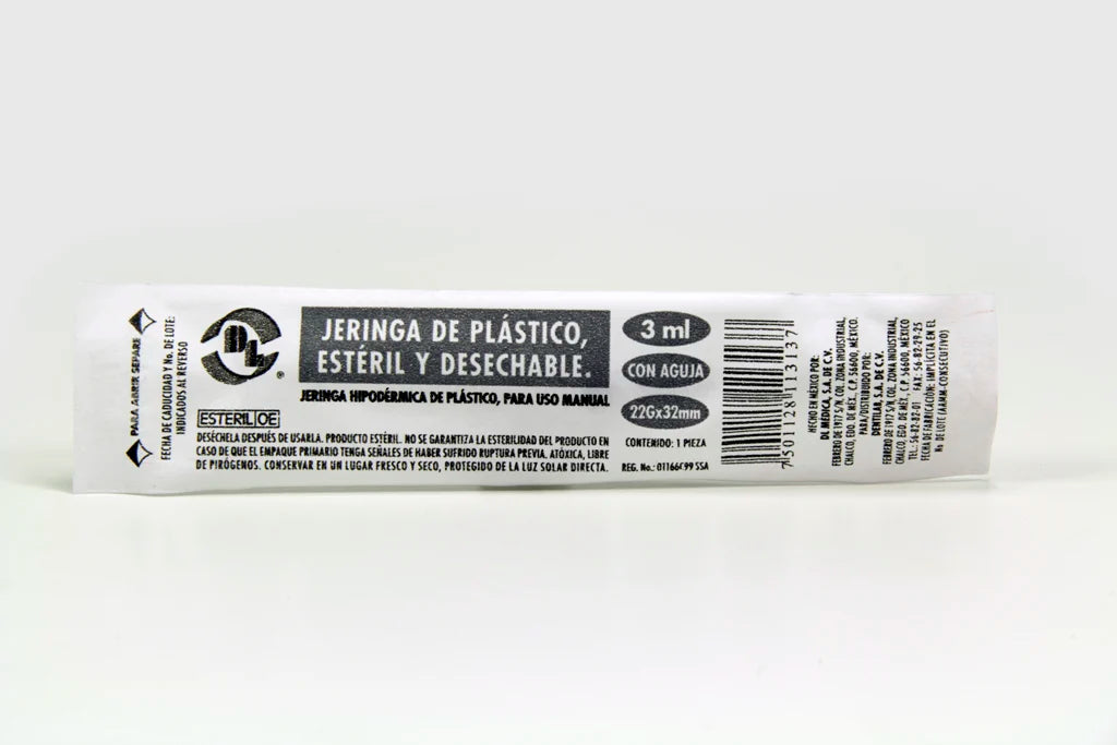 Jeringa Desechable 3 mL (22 G X 32 mm) | DL®