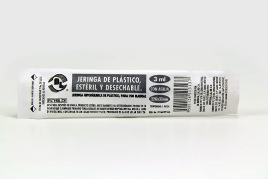 Jeringa Desechable 3 mL (22 G X 32 mm) | DL®