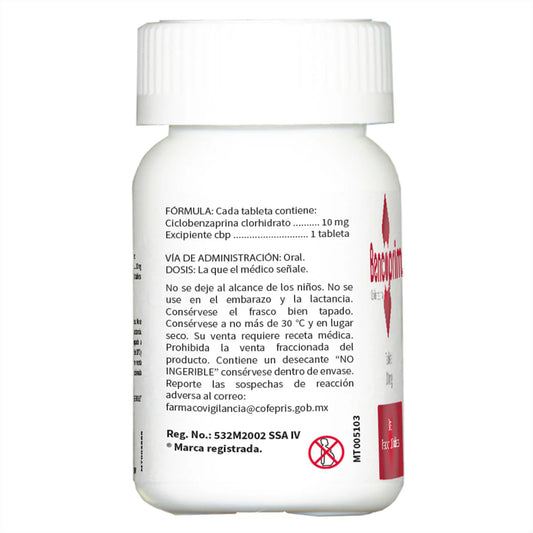 Bencoprim®, Ciclobenzaprina 10 mg 100 Tabletas | Serral®