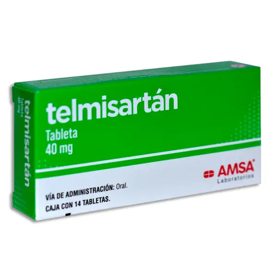 Telmisartán 40 mg 14 Tabletas | Amsa®