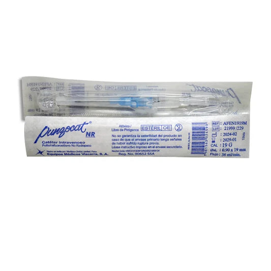 Catéter Intravenoso Punzocat Calibre 19 Azul | Vizcarra