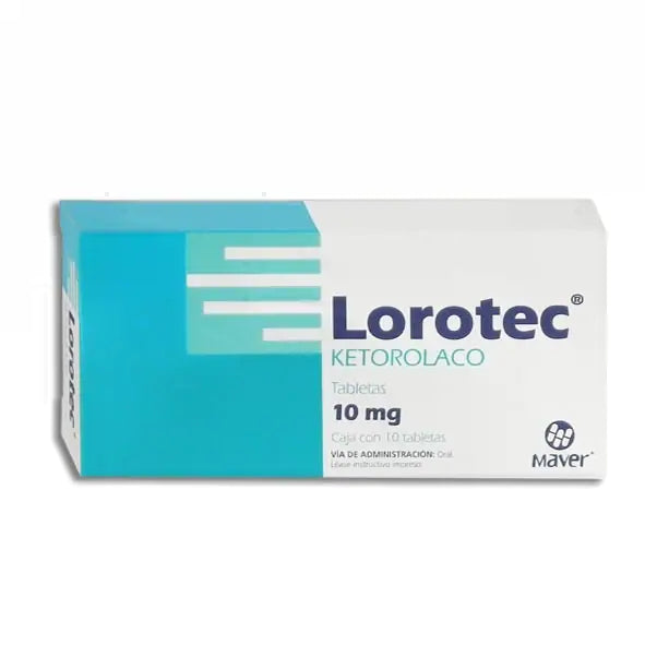 Lorotec®, Ketorolaco 10 mg 10 Tabletas