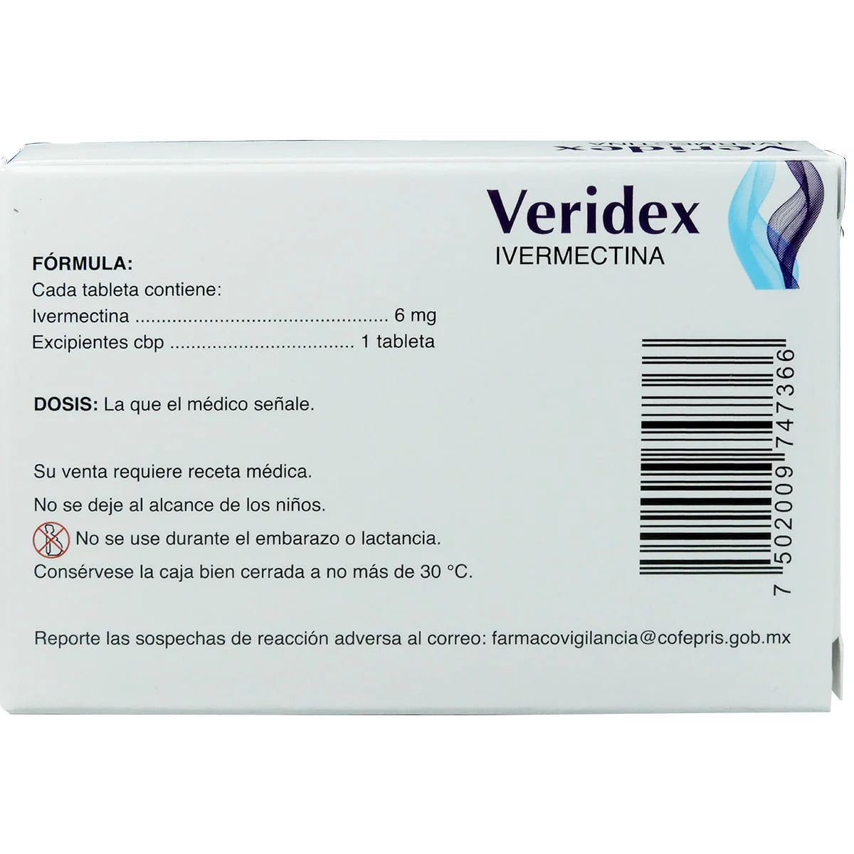 Veridex, Ivermectina 6 mg 4 Tabletas