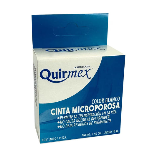 Cinta Microporosa Color Piel 2.5 cm x 10 m 12 Piezas | Quirmex®