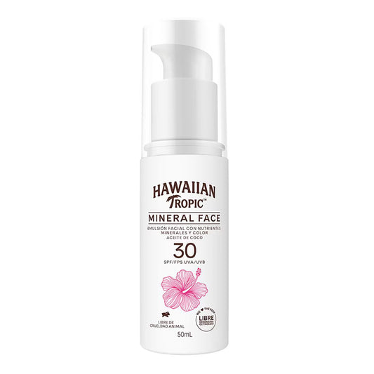 Hawaiian Tropic Mineral Face FPS 30 Protector Solar Facial con Color 50 mL