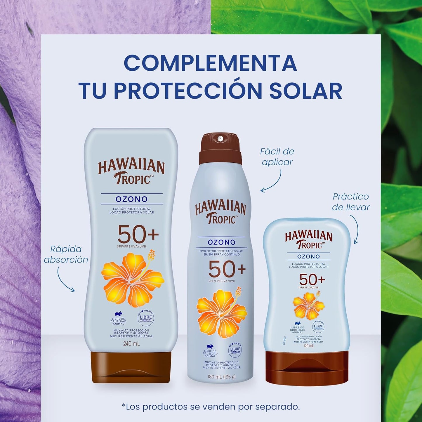 Hawaiian Tropic Ozono FPS 50+ Loción Protectora Solar 120 mL