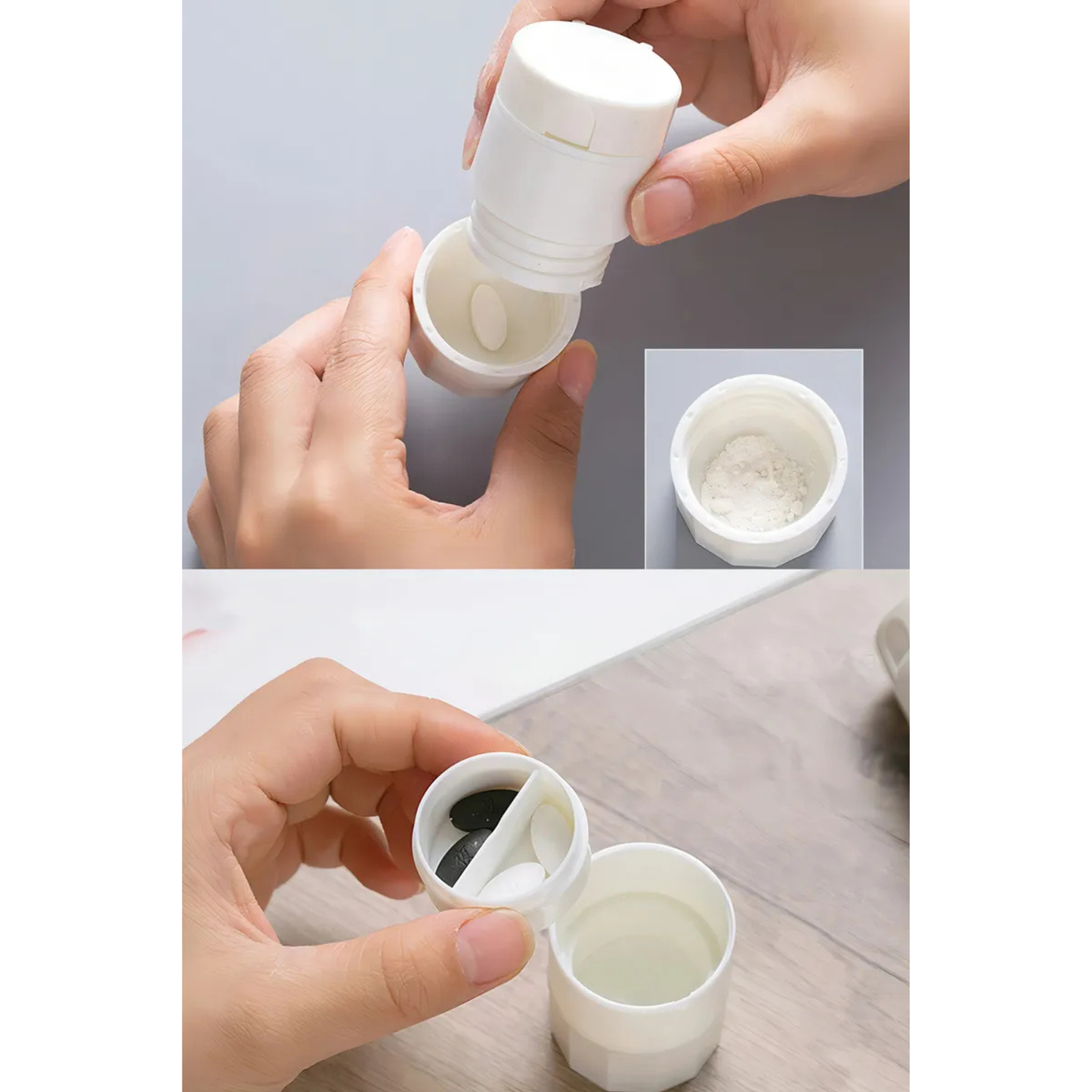 Pastillero con Triturador y Cortador de Pastillas | Super Confort®
