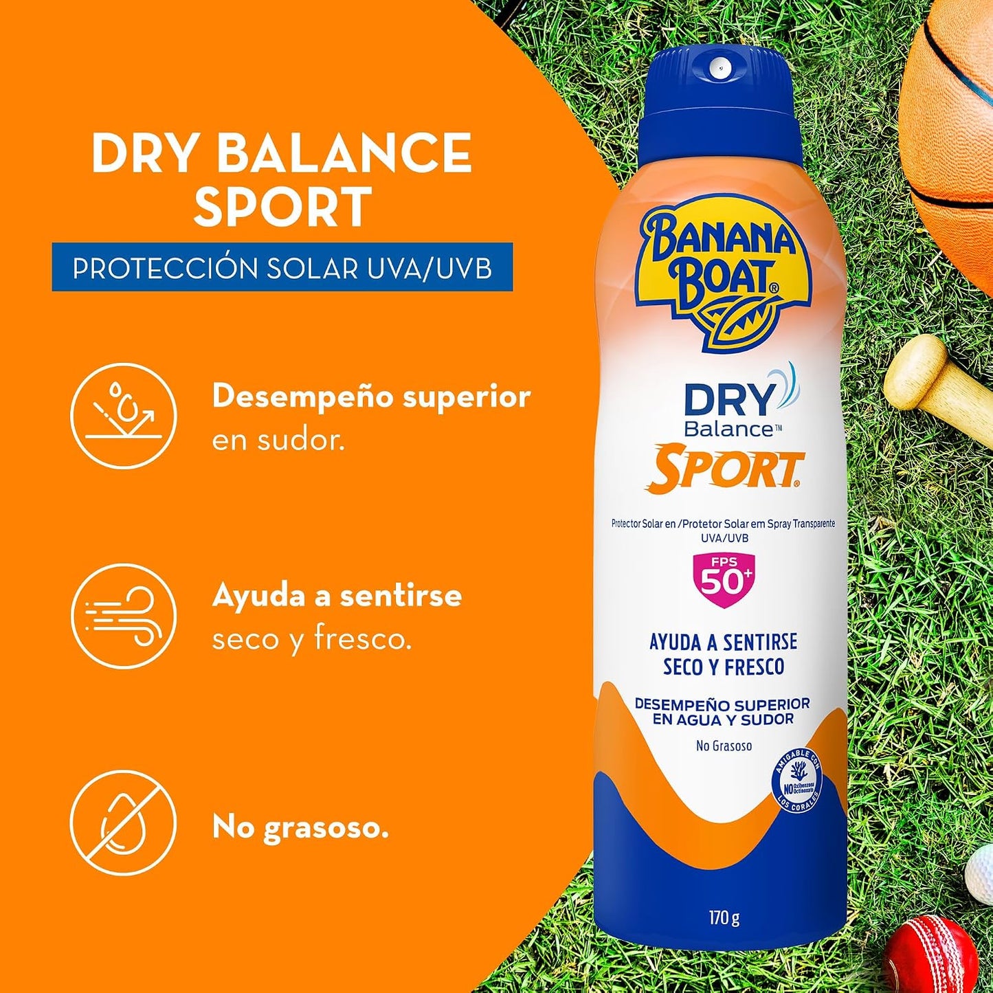 Banana Boat Dry Balance Sport FPS 50+ Protector Solar en Spray 170 g
