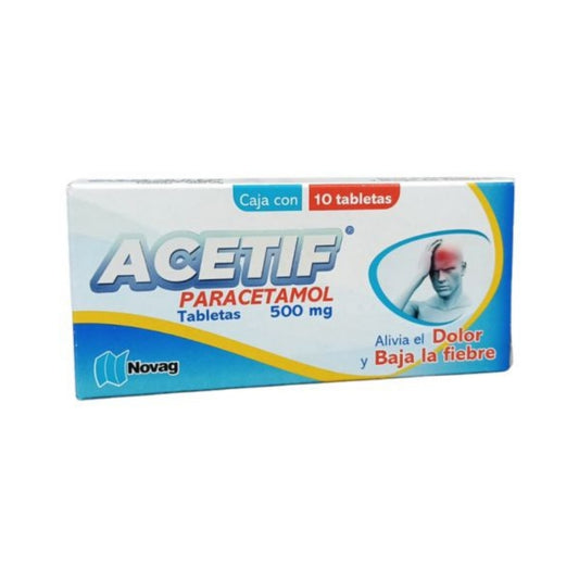 Acetif®, Paracetamol 500 mg 10 Tabletas | Novag®