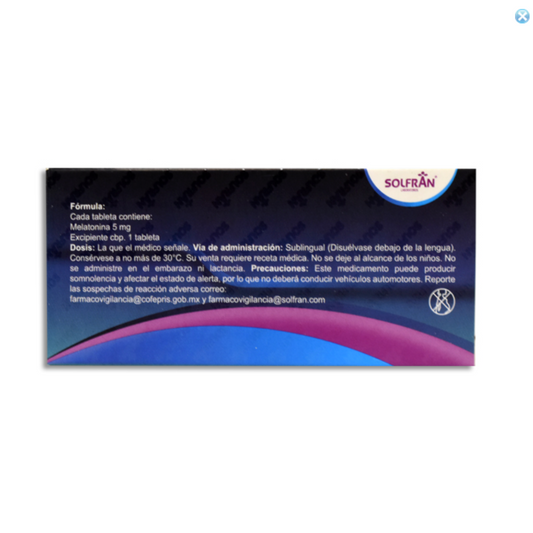 Melnotex, Melatonina 5 mg 20 Tabletas Sublinguales