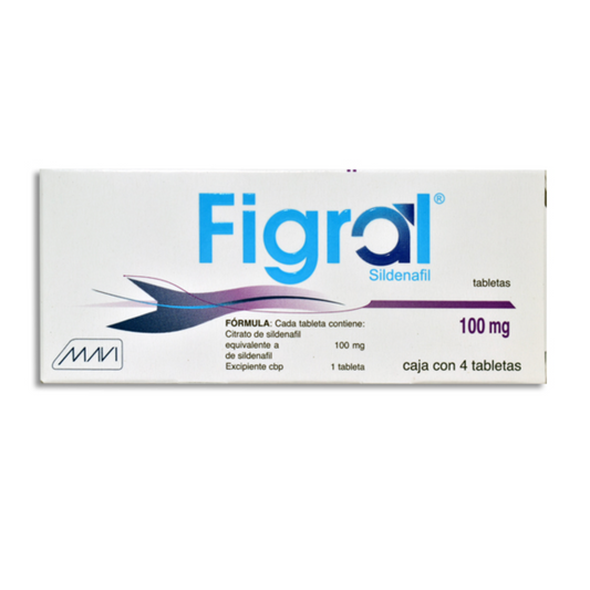 Figral®, Sildenafil 100 mg 4 Tabletas