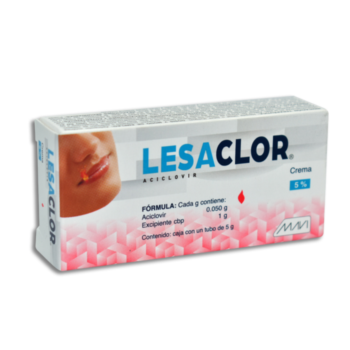 Lesaclor, Aciclovir 5% 5 grs Crema