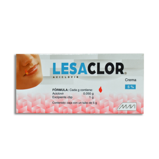 Lesaclor, Aciclovir 5% 5 grs Crema
