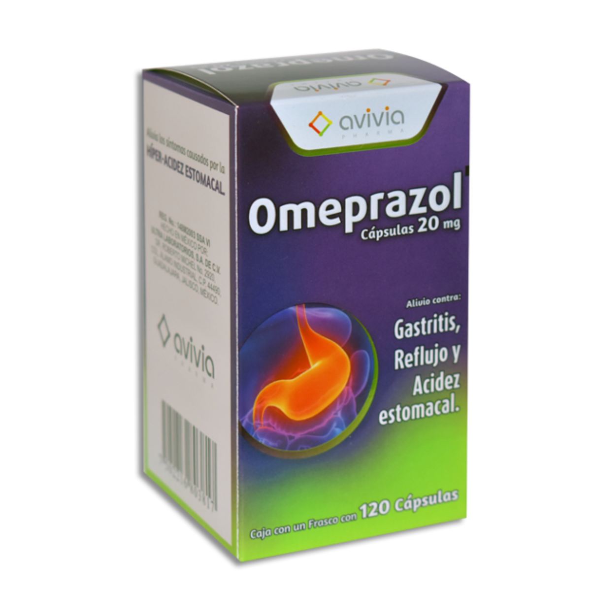 Omeprazol 20 mg 120 Cápsulas | Avivia®