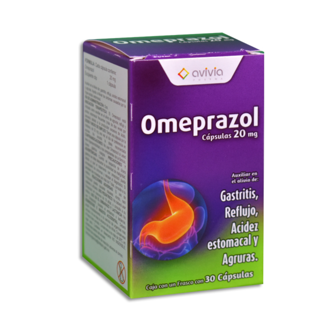 Omeprazol 20 mg 30 Cápsulas | Avivia®