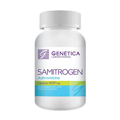 Samitrogen®, Azitromicina 500 mg 3 Cápsulas | Genética Laboratorios®