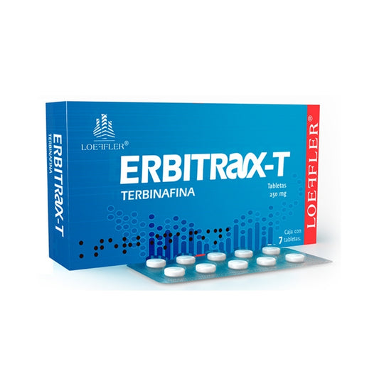 Erbitrax-T®, Terbinafina 250 mg 7 Tabletas | Loeffler®