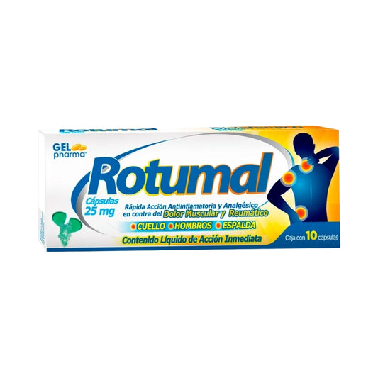 Rotumal®, Diclofenaco 25 mg 10 Cápsulas | Gelpharma®