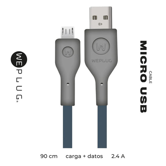 We Plug® Cable de Carga Micro USB a USB 2.1a 90cm