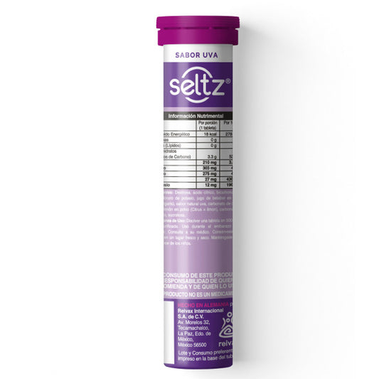 Electrolitos Seltz Sabor Uva 13 Tabletas Efervescentes