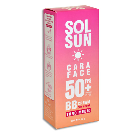 Protector Solar Sol Sun Cream Tono Medio FPS 50+ 50 g | Belabel®