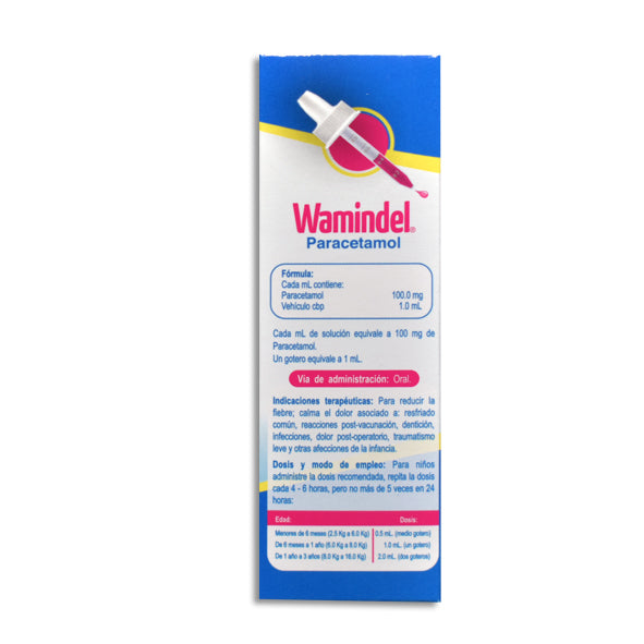 Wamindel, Paracetamol 100 mg / ml Solución Gotas 15 ml
