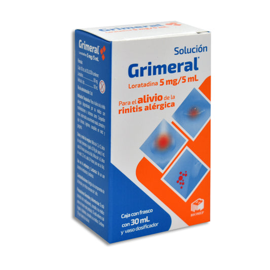 Grimeral®, Loratadina 5 mg / 5 mL  Solución 30 mL