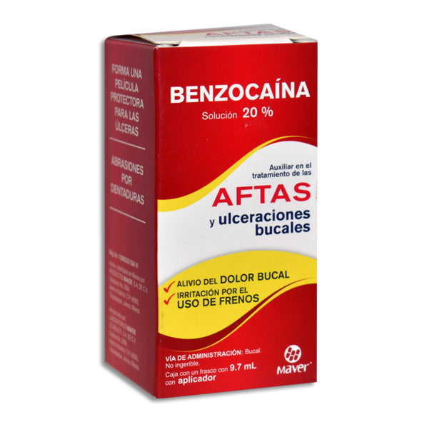 Benzocaína, Maver 20% Solución 9.7 ml