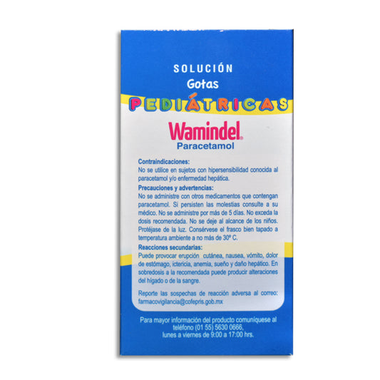 Wamindel, Paracetamol 100 mg / ml Solución Gotas 15 ml