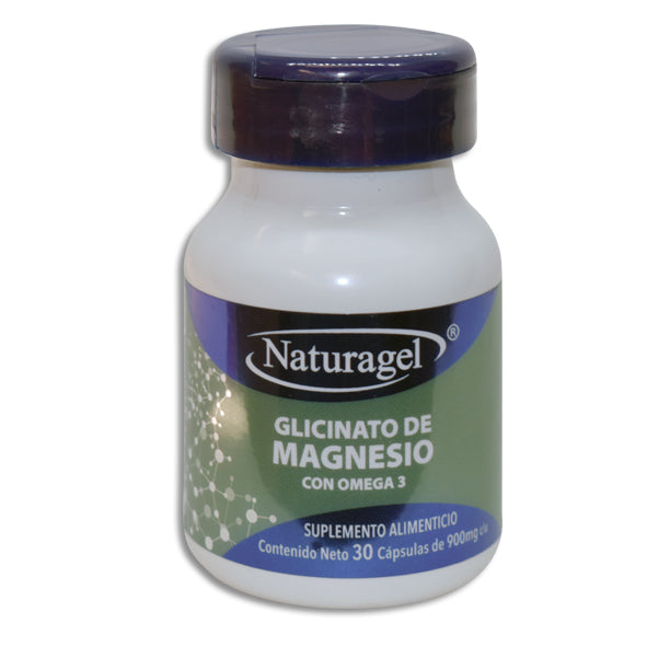 Glicinato de Magnesio con Omega-3 900 mg 30 Cápsulas | Naturagel®