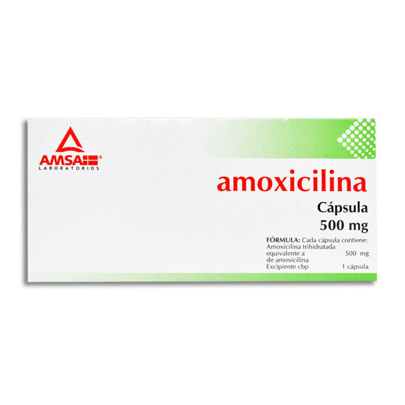 Amoxicilina 500 mg 12 Cápsulas | Amsa®