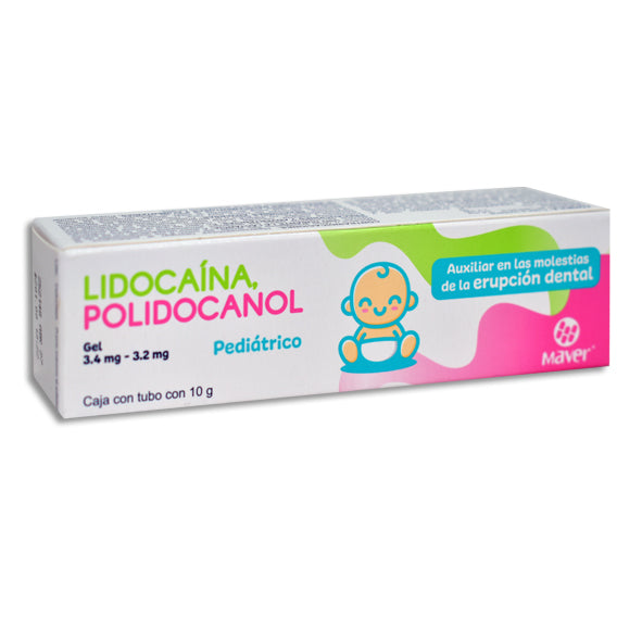 Lidocaína 3.4 mg, Polidocanol 3.2 mg, Gel Pediátrico 10 g | Maver®