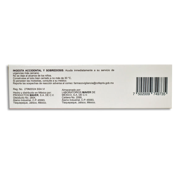 Lidocaína 3.4 mg, Polidocanol 3.2 mg, Gel Pediátrico 10 g | Maver®