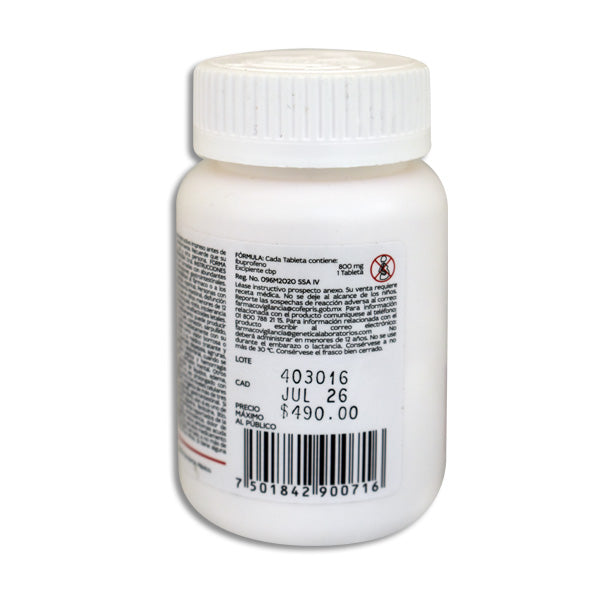 Adopren, Ibuprofeno 800 mg 50 Tabletas (Macro)