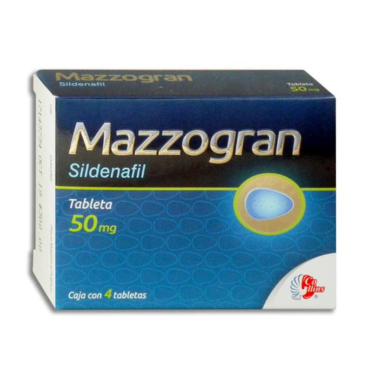 Mazzogran®, Sildenafil 50 mg 4 Tabletas | Collins®