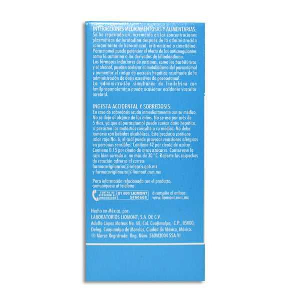 Fenilefrina, Loratadina, Paracetamol, Jarabe con 120 mL | PharmaGen®