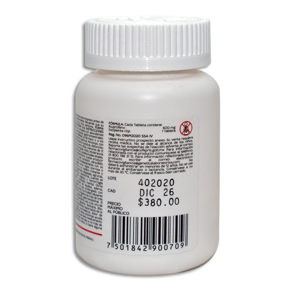 Adopren, Ibuprofeno 600 mg 45 Tabletas