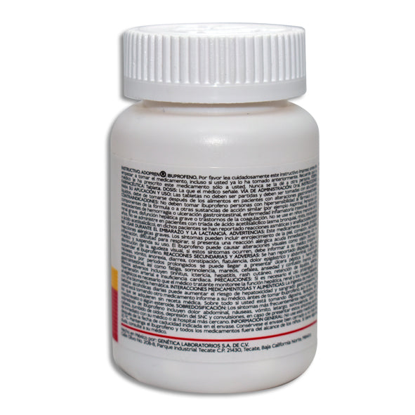 Adopren, Ibuprofeno 600 mg 45 Tabletas