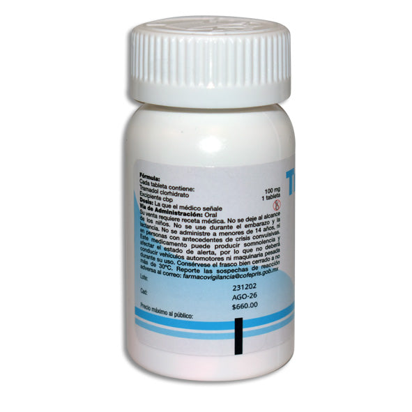 Citra 50, Tramadol 100 mg 60 Cápsulas (Macro)