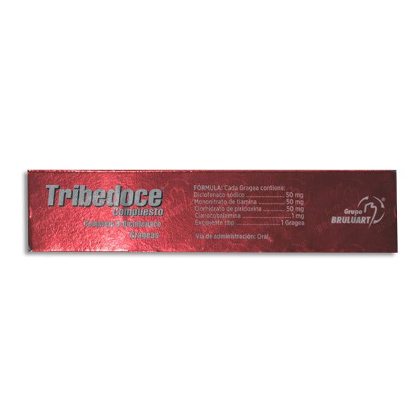 Tribedoce Compuesto®, Diclofenaco, Complejo B, 30 Grageas | Bruluart®