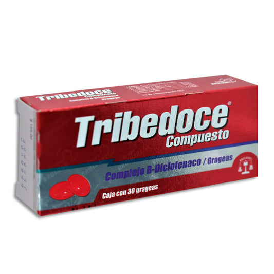 Tribedoce Compuesto®, Diclofenaco, Complejo B, 30 Grageas | Bruluart®