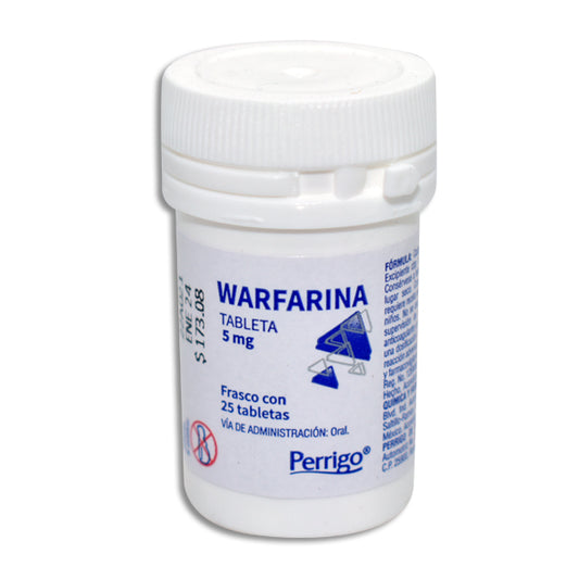Warfarina 5 mg 25 Tabletas | Perrigo