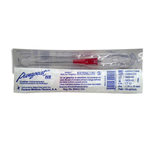 Catéter Intravenoso Punzocat Calibre 17 Rojo | Vizcarra
