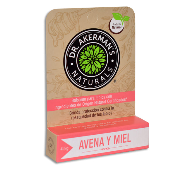 Dr. Akerman’s Avena Y Miel Bálsamo Labial 4.5 g Blíster | Daclaf®