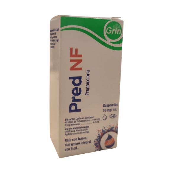Pred NF Prednisolona 10 mg 5 ml Suspensión Gotas Oftálmicas | Grin®